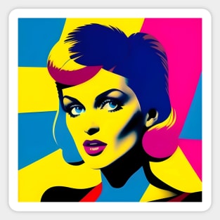 Beautiful Supermodel Pop Art Sticker